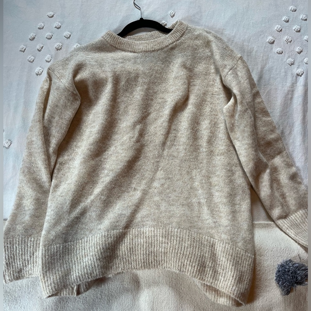 Crew-Neck Tunic Sweater